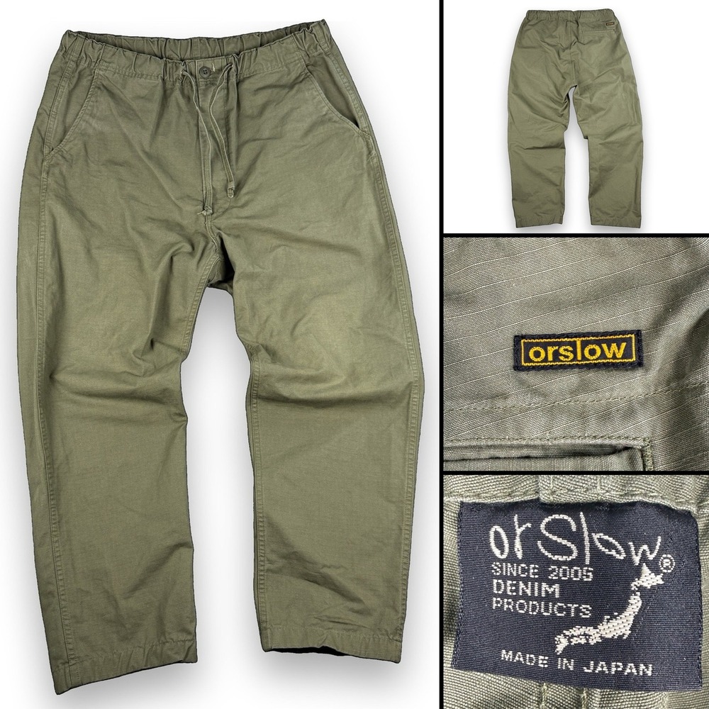 orSlow • New Yorker Ripstop Pants • Size 4 (US L) • Army Green • Made In Japan